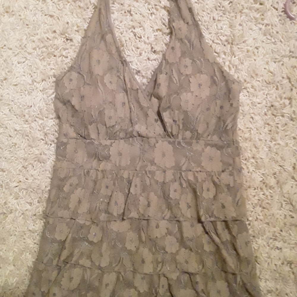 Womens XL brown layered tank